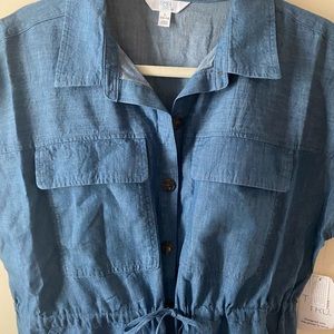 Short sleeve denim dress